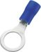TRU COMPONENTS 746581 Ringkabelschoen Dwarsdoorsnede (max.): 2.50 mm² Schachtdiameter: 8.4 mm Deels geïsoleerd Blauw 100 stuk(s)