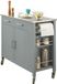 SoBuy Trolley roulante, chariot de cuisine, meuble de rangement sur roulettes, buffet multifonctionnel avec compartiments latéraux, portes et tiroirs, avec plateau en acier inoxydable