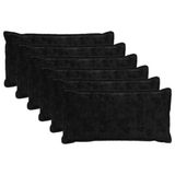 vidaXL - Kussensloop - 6 stuks - Zwart - 40 x 80 cm