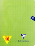 Clairefontaine 353751Cpack Mimesys Pak met 10 Geniete Schriften Groen - 17x22 cm - 48 Pagina's Grote Ruit - Wit Papier 90 g - Polypro Omslag Opaak