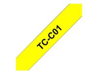 Brother TC-C01 gelamineerde band, zwart op geel