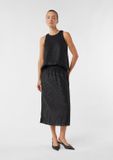 comma - Paillettenrok met tricot voering - Zwart - Maat 38