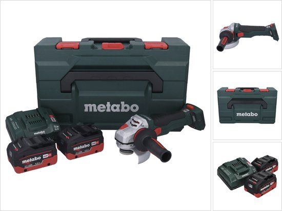 Metabo WB 18 LTX BL 15-125 Quick Accu Winkelslijper - 18V - 125mm - Incl. 2x 5.5Ah Accu + Lader + metaBOX (601730660)