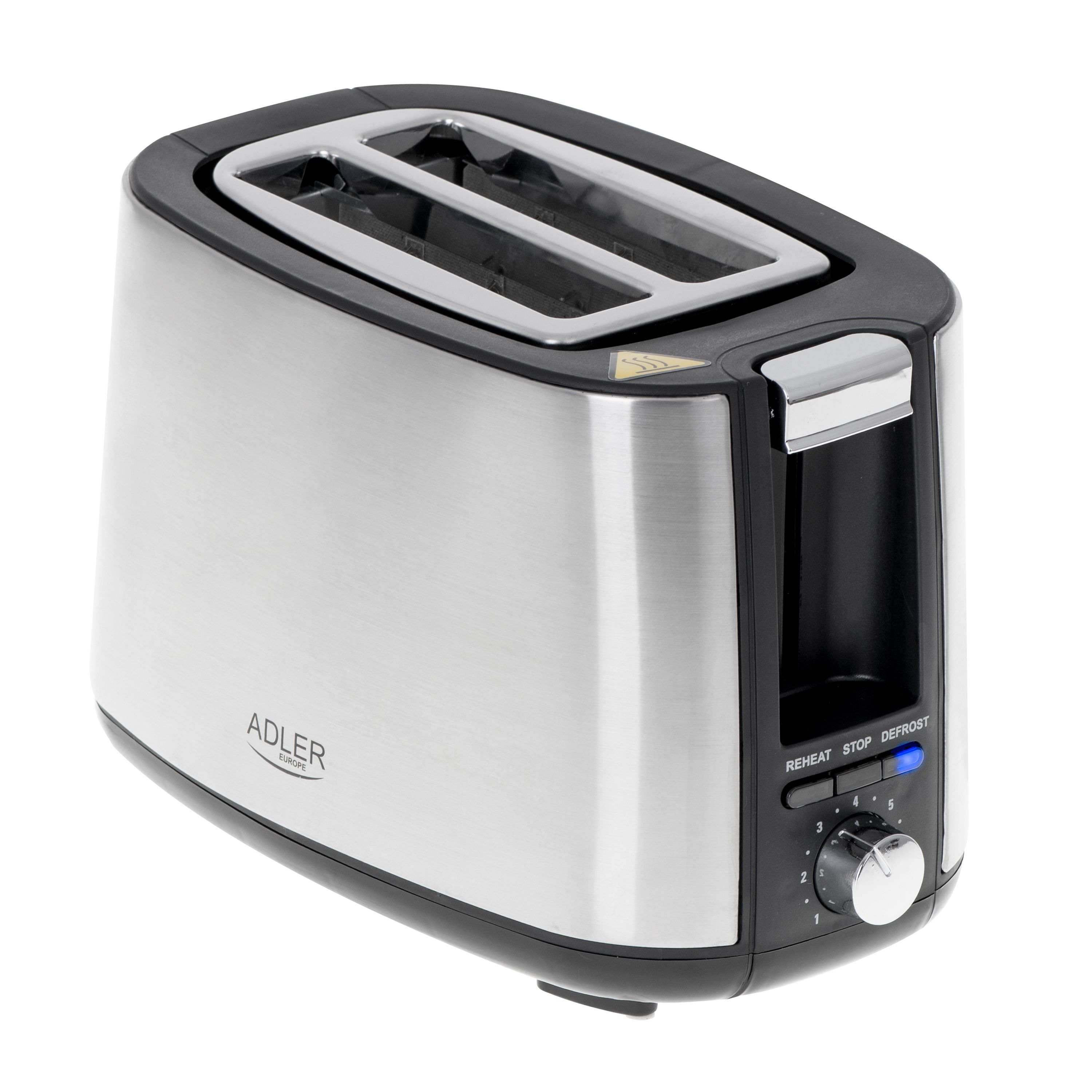 Adler AD 3214 Broodrooster - 900W - Zilver