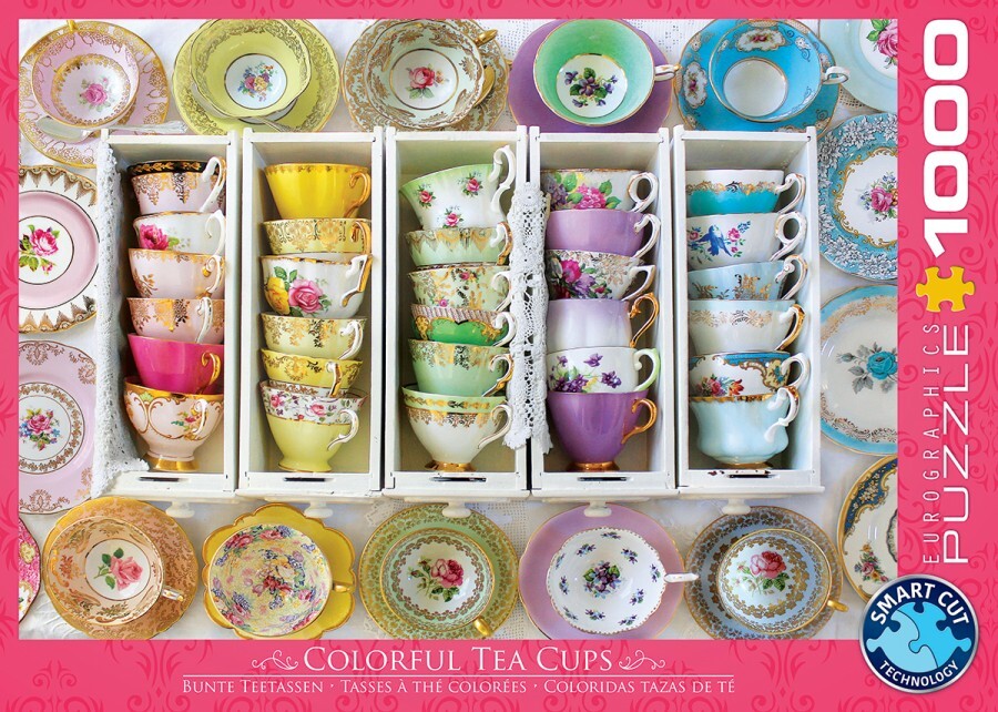 Eurographics Tea Cups Boxes Puzzel (1000 stukjes)