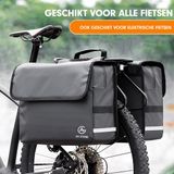 AG dubbele fietstas - waterdicht - 36 liter - voor elektrische fietsen - zwart