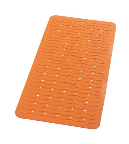 Ridder Badmat, badmat ca. 38 x 80 cm, Playa, oranje | allergievriendelijk | Made in Germany | duurzaam | recyclebaar | wasbaar | PVC-vrij