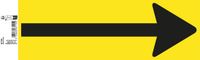 Exacompta Zelfklevend antislip PVC geel vloerpaneel Zwarte pijl 30 x 10 cm