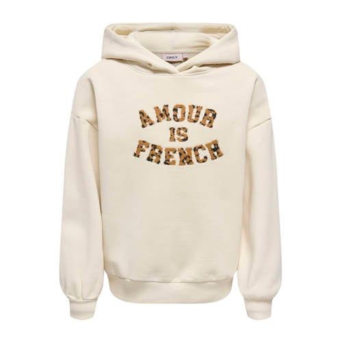 ONLY KIDS ONLY GIRL hoodie met print - beige