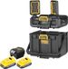 DeWalt DWST08061-1 Werkzeugkiste mit integrierter Beleuchtung 395 x 352 x 255 mm ToughSystem 2.0 + 2x Powerstack Akku 1,7 Ah + Ladegerät