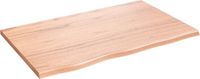 vidaXL Wastafelblad 80x50x2 behandeld massief hout lichtbruin