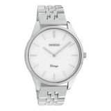 OOZOO Timepieces C9980 Unisex Polshorloge Zilverkleurig Roestvrij Staal Wit