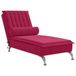 VidaXL Massage chaise longue met bolster fluweel wijnrood