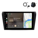 Awesafe Mazda Android autoradio met camera en microfoon, geschikt voor Mazda 3 (2003-2009), met draadloze CarPlay, Android Auto, WiFi, GPS-navigatie, RDS, DSP, DAB+, Bluetooth, 9-inch scherm, 2+64GB opslag