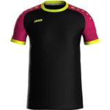 Jako Iconic Shirt Korte Mouw Heren - Zwart / Pink / Fluogeel | Maat: L