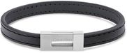 Calvin Klein CJ35100020 Bracelet Homme - Cuir - Noir - 19.5 cm