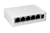 Ethernet-switch, 5 poorten, 10/100/1000 Mbit/s, ideaal voor het verbeteren van de netwerkconnectiviteit en voor het optimaliseren van de prestaties van apparaten.