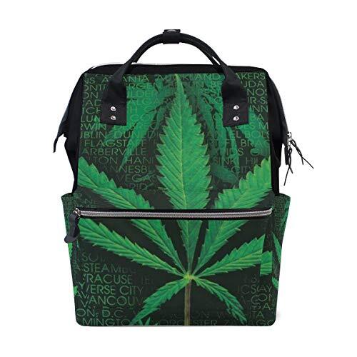 MONTOJ Cool woorden marihuana onkruid canvas rugzak Travel Campus rugzak