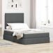 Maison Exclusive - Lit plateforme avec rangement LED et matelas, gris foncé, 120 x 200 cm, tissu