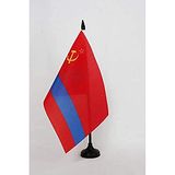 AZ FLAG Tafelvlag Kazachse Socialistische Sovjetrepubliek 21x14 cm