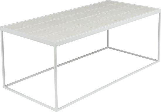 Zuiver Glazed Salontafel - Wit - 93x42,5 cm - Design