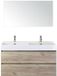 BES LED Maxx XL Badmeubelset 120 cm - Craft Oak - Wastafel Kube Dubbel 2 Kraangaten met Spiegel