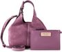 Coccinelle Leren handtas schoudertas C-Easy Handbag Suede Jellyfish paars