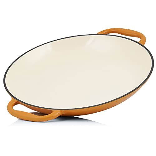 Mahlzeit Paella pan geëmailleerd | Ø 35 cm | Gietijzeren pan (Sunny Orange)