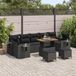 Prolenta Maison Exclusive Tuinset met 10 delen, zwarte polyrotan loungeset