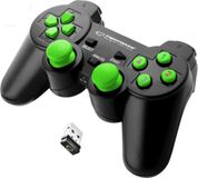 Esperanza EGG108G Wireless Gamepad 2,4Ghz PS3/PC USB Gladiator Schwarz/Grun