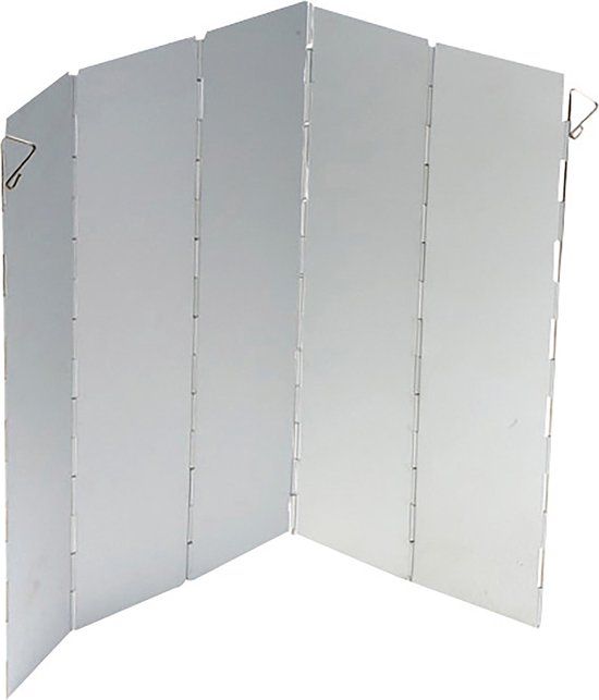 Bo-Camp Kookwindscherm - Aluminium - 5-Delig - Zilver