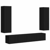 vidaXL Ensemble de meubles TV - 3 pièces - Noir