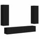 vidaXL Ensemble de meubles TV - 3 pièces - Noir