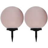 VidaXL Solarlampen 2 st led rond 40 cm rgb