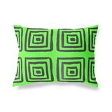 BonaMaison Neon Groen-Rook Decoratieve Kussensloop, Kussenhoezen Bank, Decoratieve Kussenhoesjes, Kussensloop; Sofa, Slaapkamer, Kantoor, Auto 35x50 Cm - Ontworpen en vervaardigd in Turkije