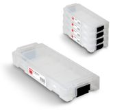 Boîte d'assortiment - Boîte de tri empilable avec 8 compartiments - Transparent - Lot de 5