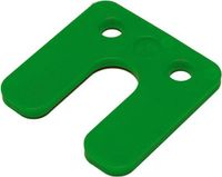 GB kunststof drukplaat 10 mm met sleuf groen 48 stuks