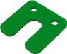 GB kunststof drukplaat 10 mm met sleuf groen 48 stuks