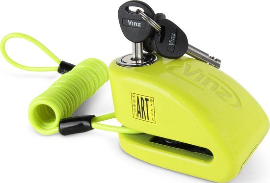 Vinz Pico Schijfremslot Alarm ART4 - Geel - 2023