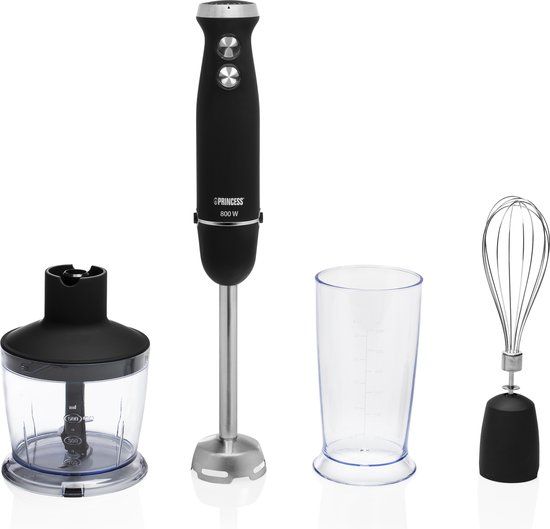 Princess 01.221220.01.001 Staafmixer Set - 800W - Black & Stainless Steel