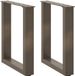 vidaXL Salontafelpoten - 2 stuks - U-vormig - 38x(42-43) cm - Staal - Naturel