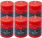 Spaas Rustieke Stompkaarsen - Rood - 80/110mm - 6 stuks