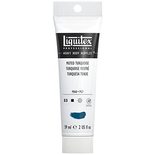 Liquitex 1040503 Professional Heavy Body acrylverf in kunstenaarskwaliteit met uitstekende lichtechtheid en boterachtige consistentie, - 59ml Tube, Muted Turquoise