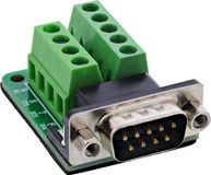 InLine klemmenblok D-Sub 9 connector, 2-rij, schroefaansluiting