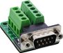 InLine klemmenblok D-Sub 9 connector, 2-rij, schroefaansluiting