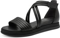 Tamaris - Femme - Sandale à plateforme - Cuir noir - Taille 37