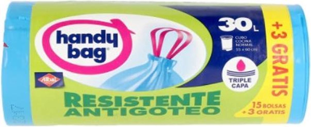 Albal Handy Bag Antibacterias Bolsa Basura 30 Litros 18 Uds