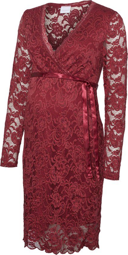 Mama Licious Jurk MLMIVANA Zwangerschapsjurk Karanda Red