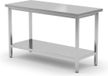 HENDI Table de travail usage intensif – plateau de travail 360° – pieds réglables – 1800x600x850 mm – acier inoxydable