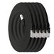 1aTTack.de Cat7 platte kabel netwerkkabel - 2m - zwart - 5 stuks